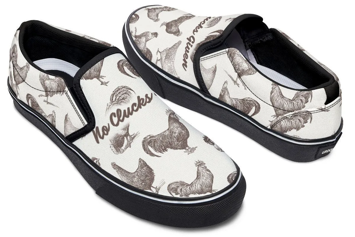Chicken Clucks Slip-On Shoes
