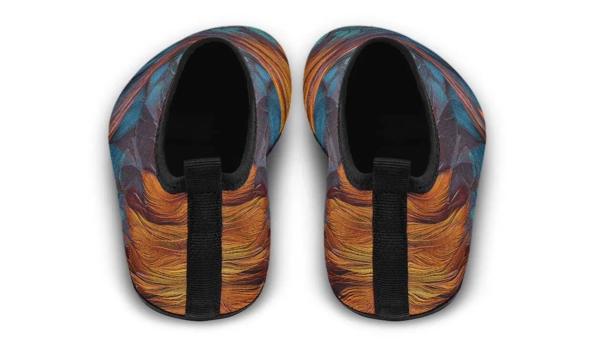 Chicken Feather Aqua Barefoot Shoes