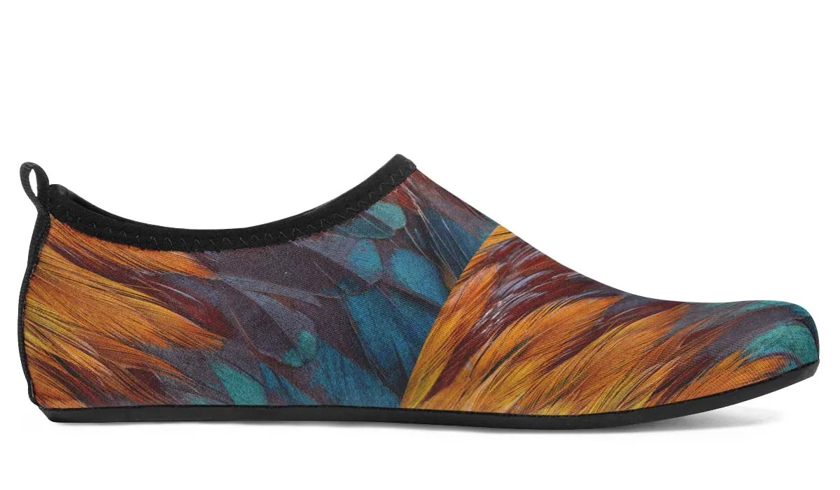 Chicken Feather Aqua Barefoot Shoes