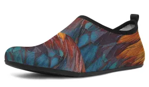Chicken Feather Aqua Barefoot Shoes