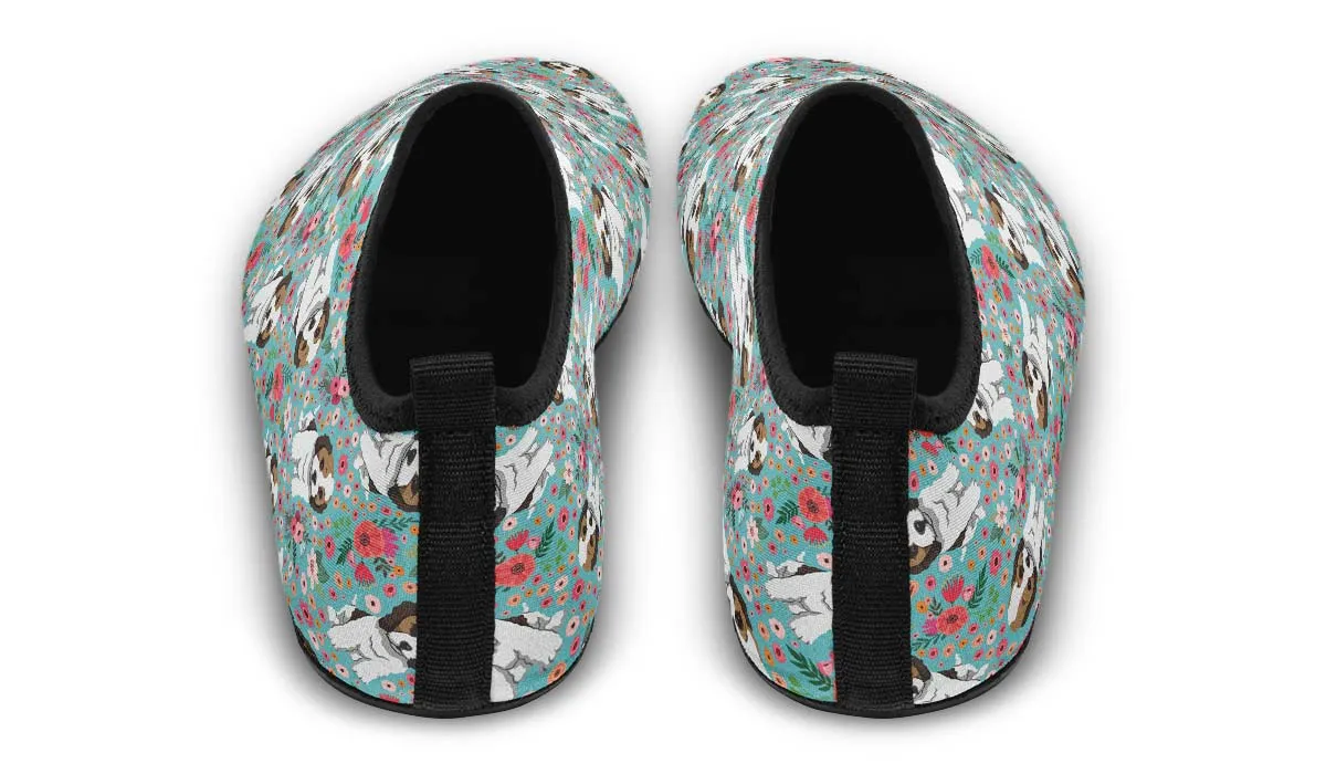 Cockapoo Flower Aqua Barefoot Shoes