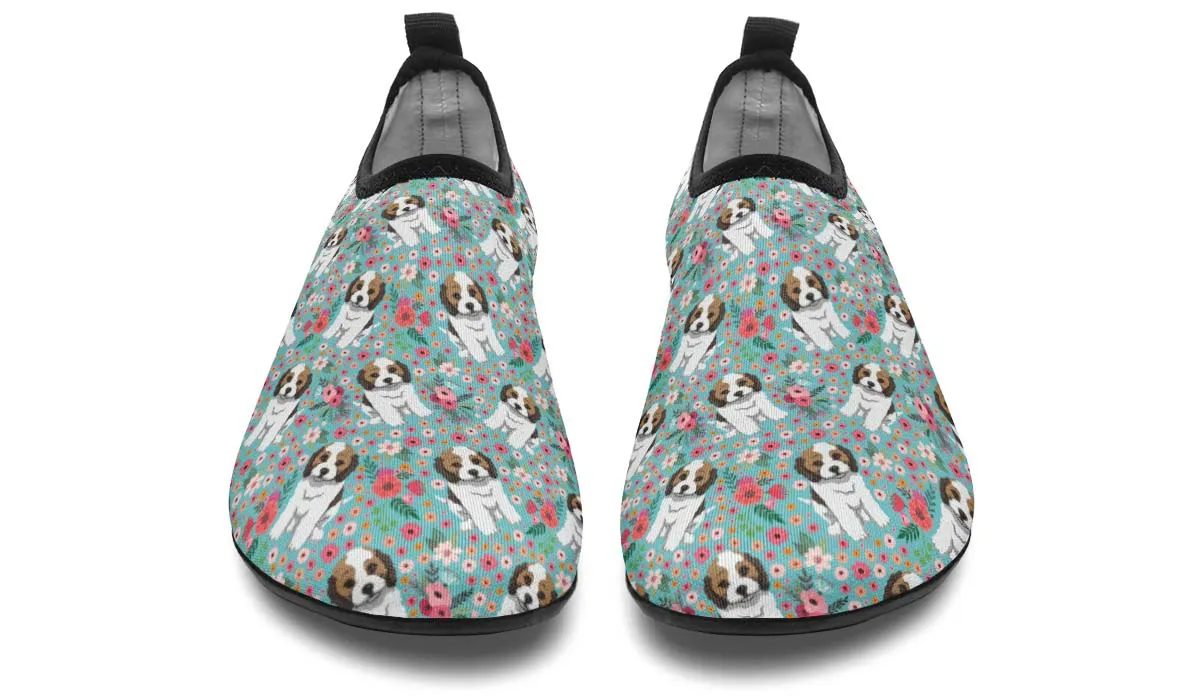 Cockapoo Flower Aqua Barefoot Shoes