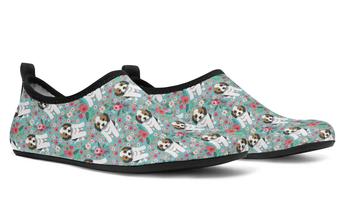 Cockapoo Flower Aqua Barefoot Shoes