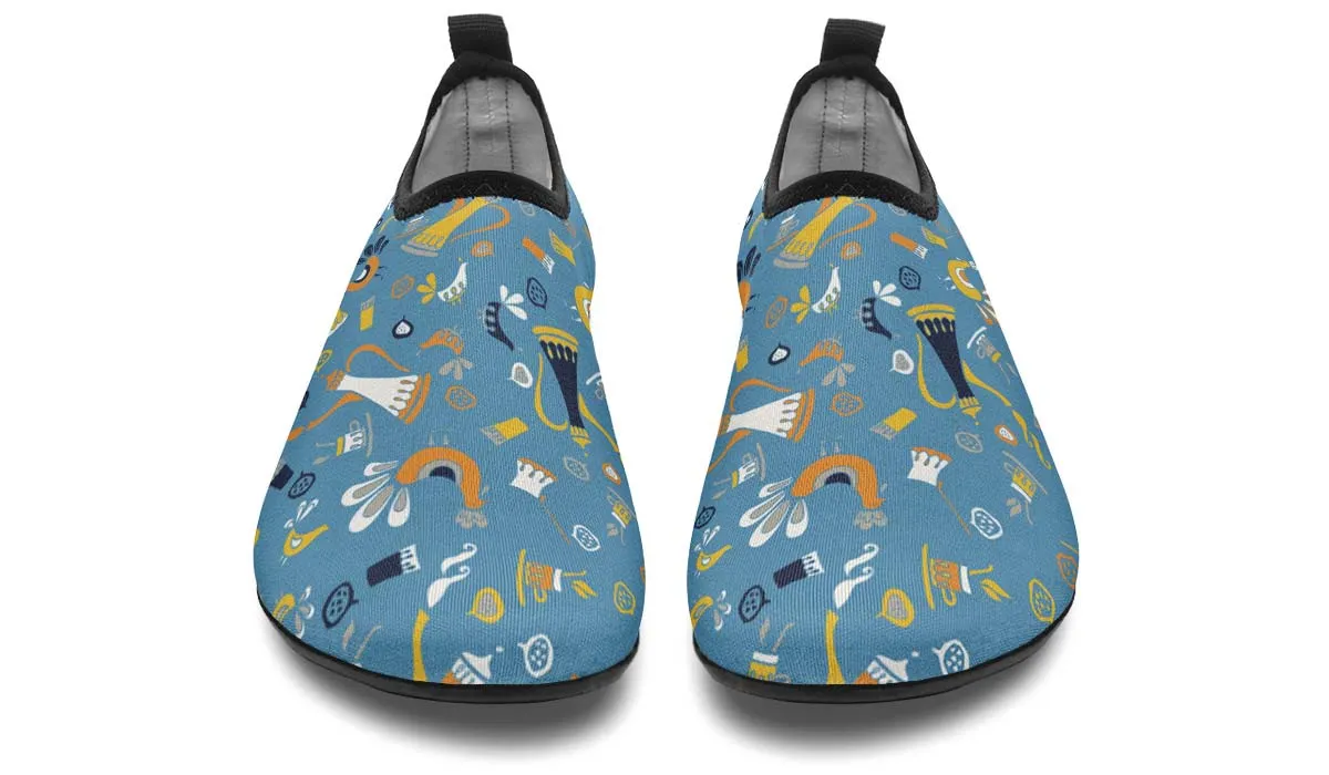 Coffee Chicken Aqua Barefoot Shoes