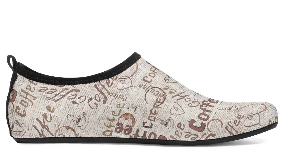 Coffee Stain Aqua Barefoot Shoes