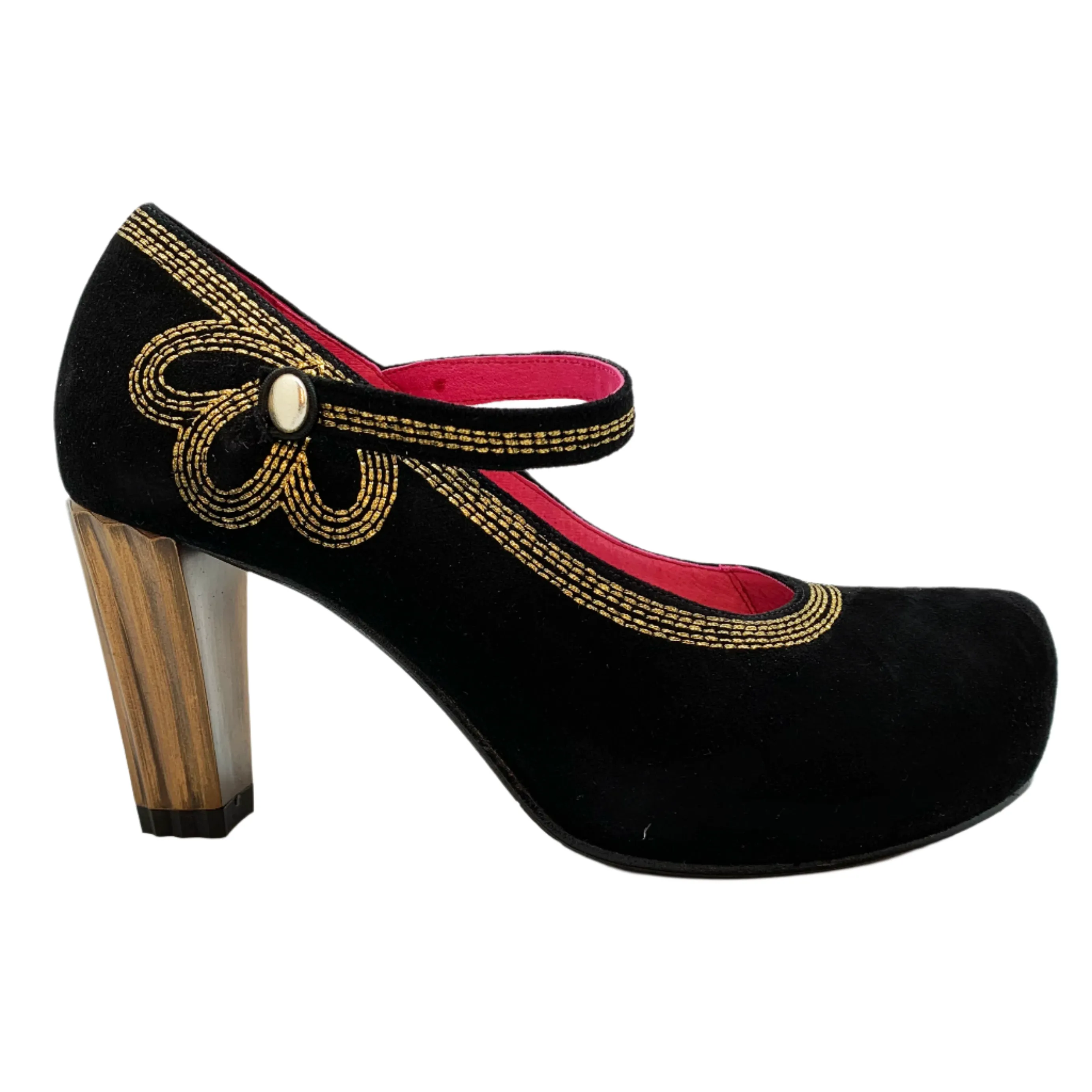 Cognac - Black/Gold strap heelLAST PAIRS 37 AND 40