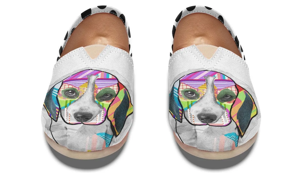 Collage Pup Beagle Casual Shoes