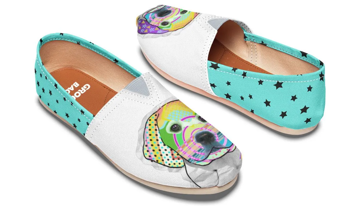 Collage Pup Golden Retriever Casual Shoes