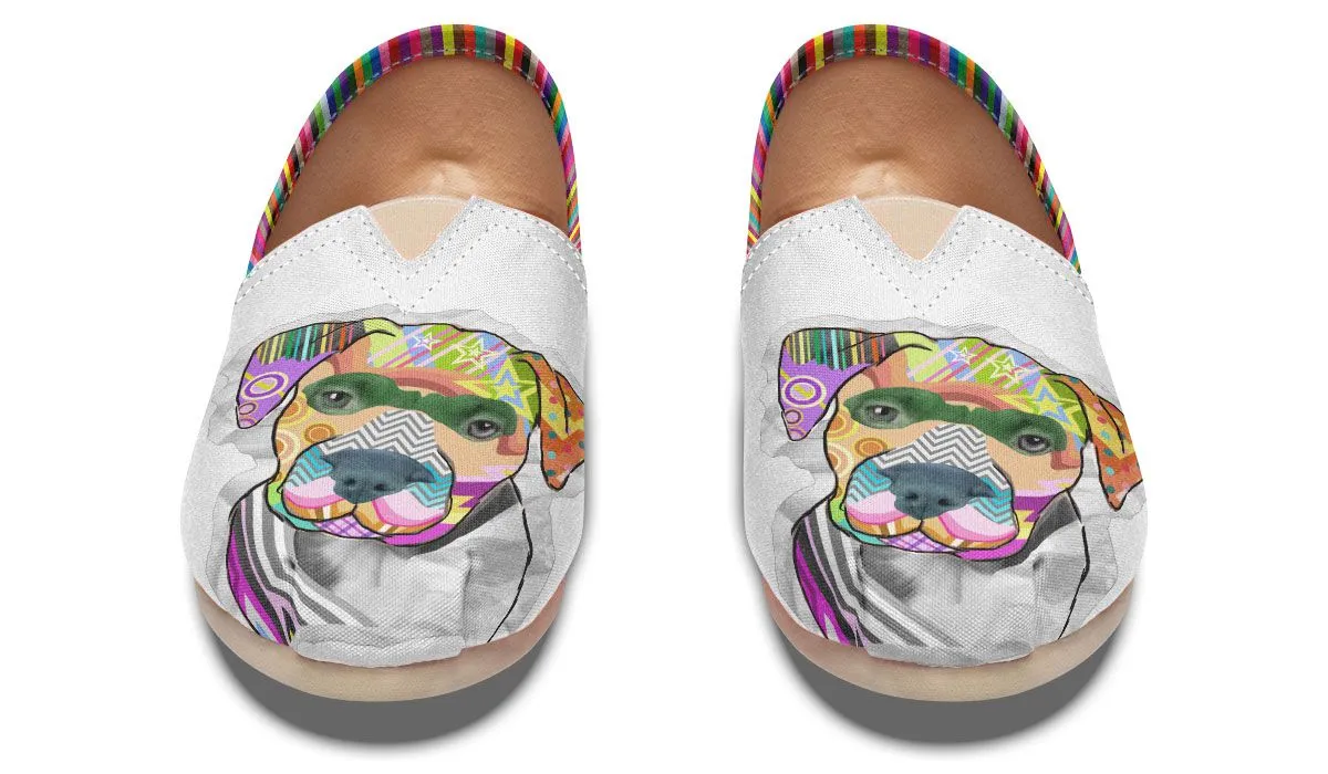 Collage Pup Pit Bull Casual Shoes