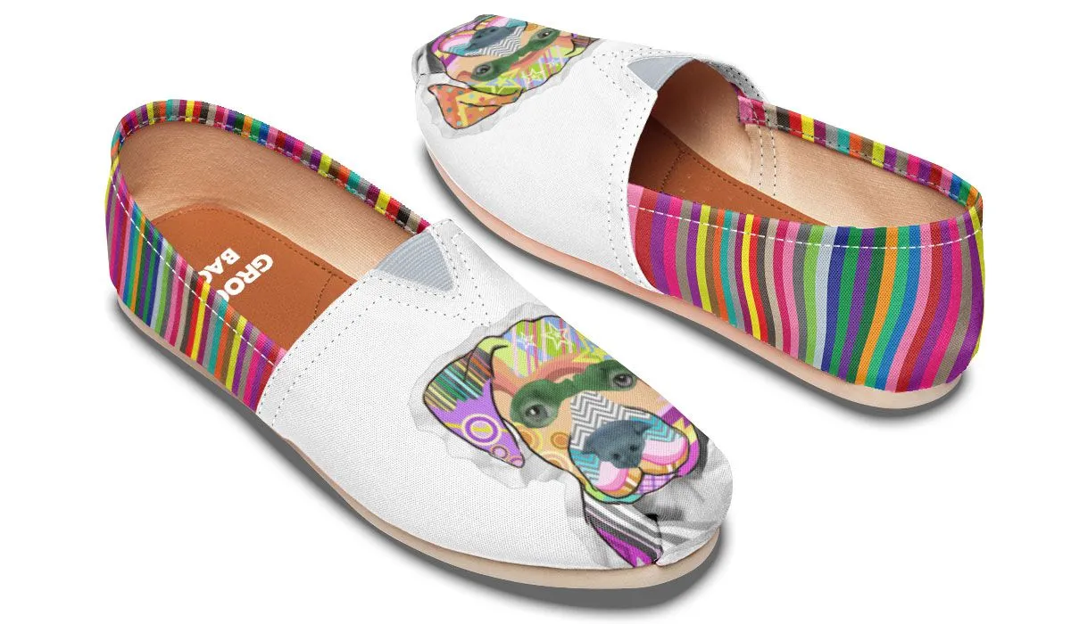 Collage Pup Pit Bull Casual Shoes
