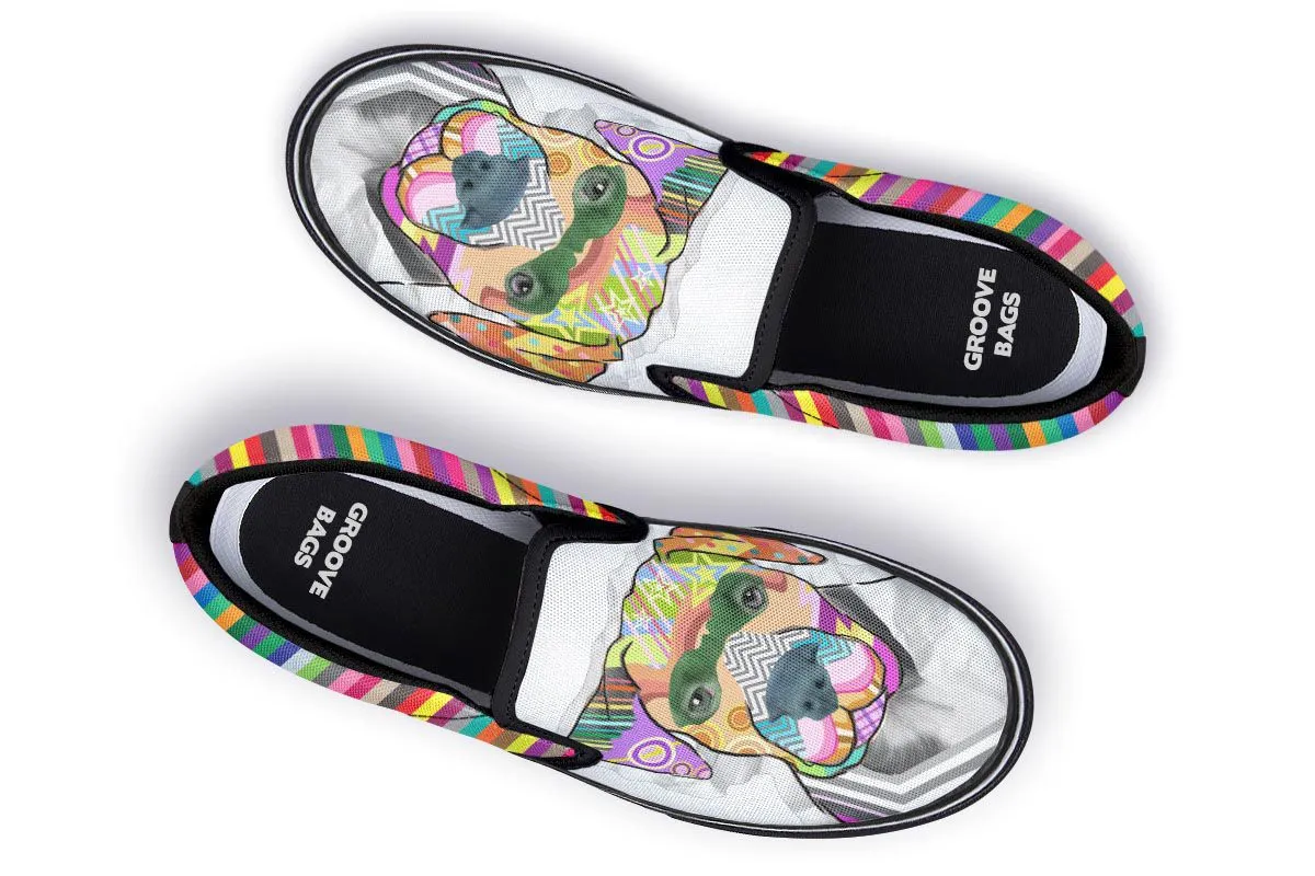 Collage Pup Pit Bull Slip-On Shoes