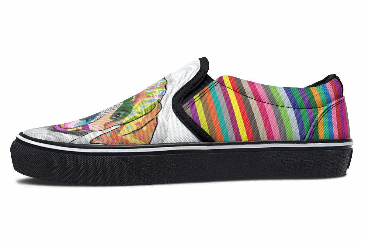 Collage Pup Pit Bull Slip-On Shoes