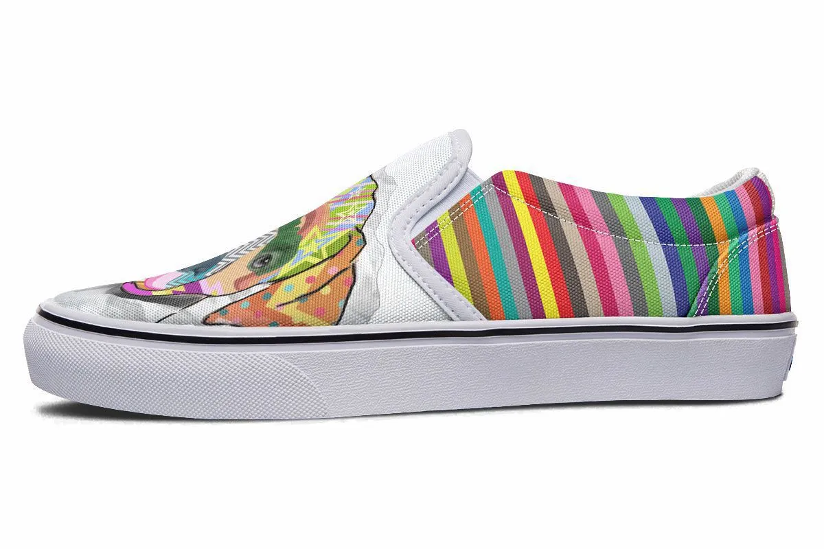 Collage Pup Pit Bull Slip-On Shoes