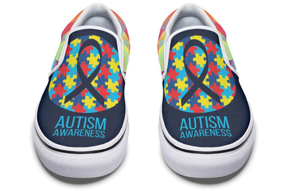 Colorful Autism Slip-On Shoes