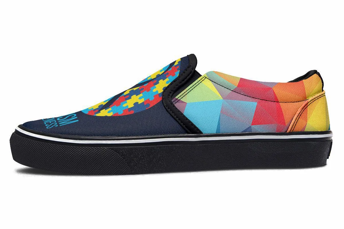 Colorful Autism Slip-On Shoes