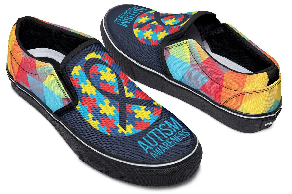 Colorful Autism Slip-On Shoes