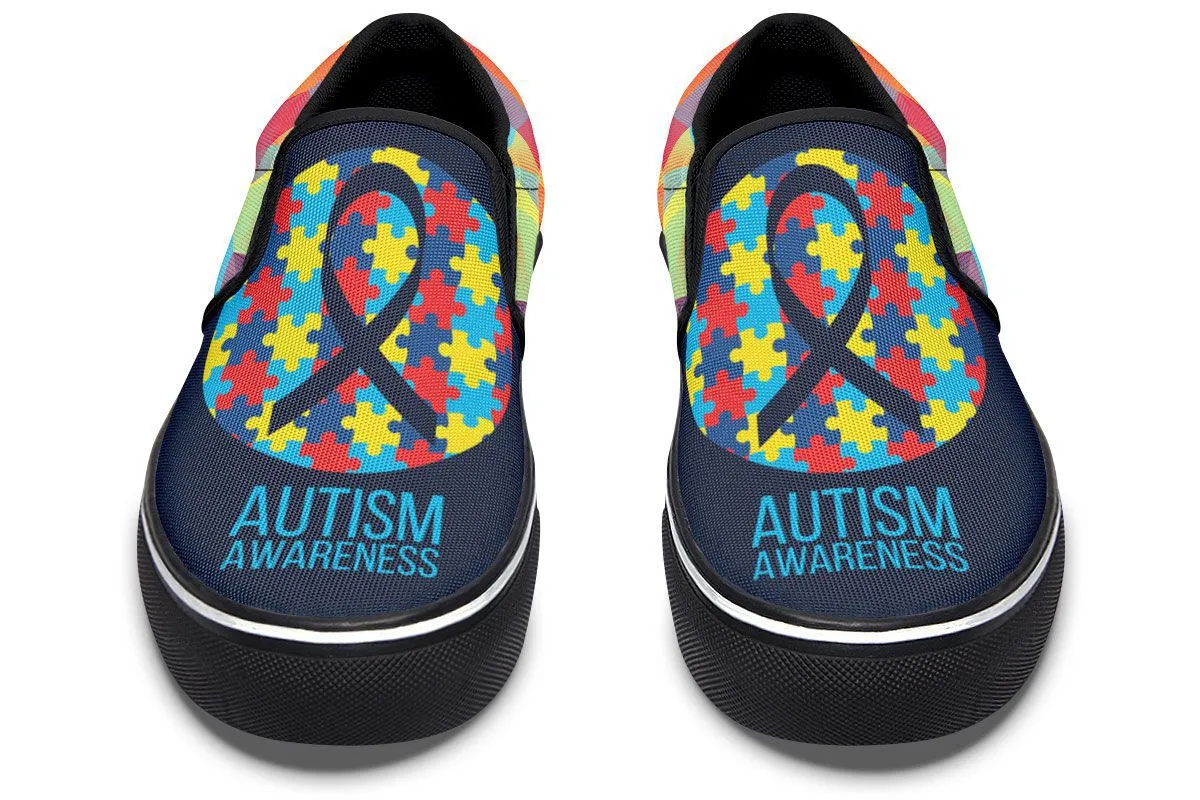 Colorful Autism Slip-On Shoes
