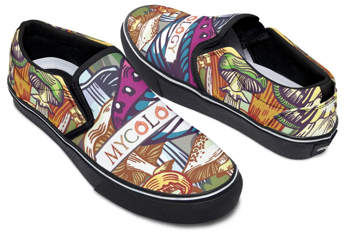 Colorful Mycology Slip-On Shoes