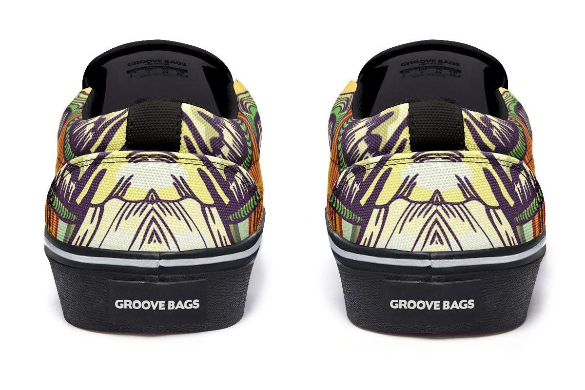 Colorful Mycology Slip-On Shoes