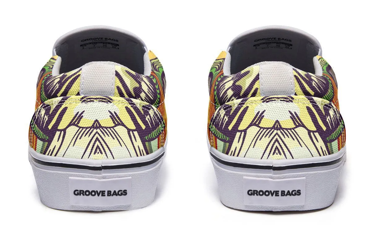 Colorful Mycology Slip-On Shoes