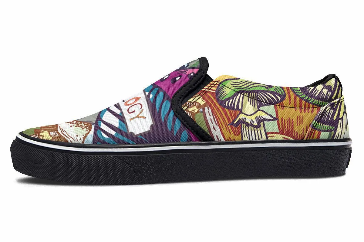 Colorful Mycology Slip-On Shoes
