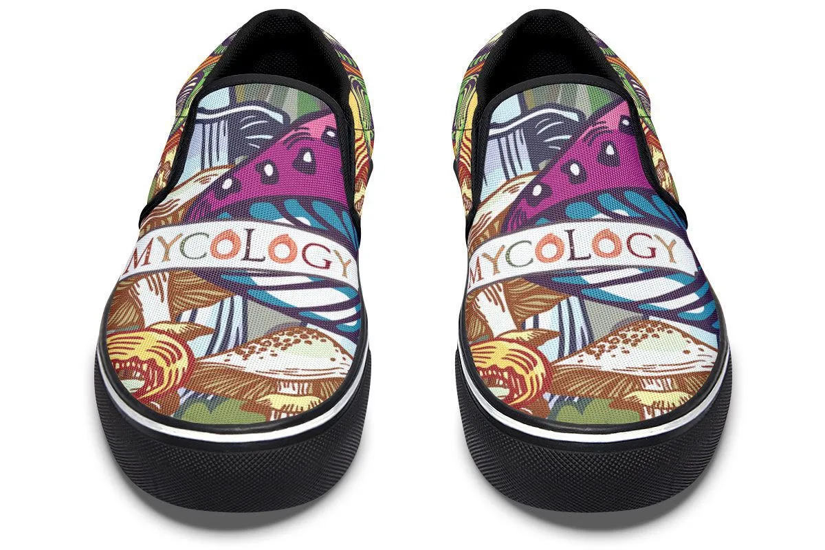 Colorful Mycology Slip-On Shoes