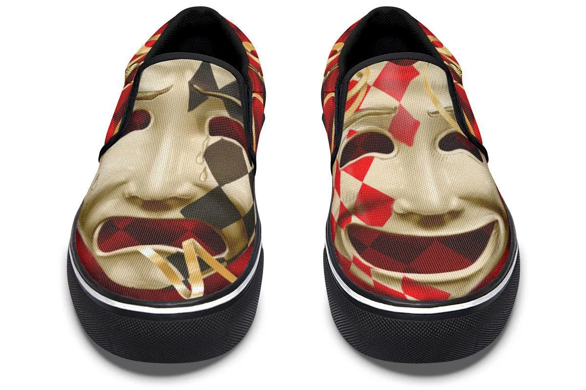 Comedy And Tragedy Slip-On Shoes