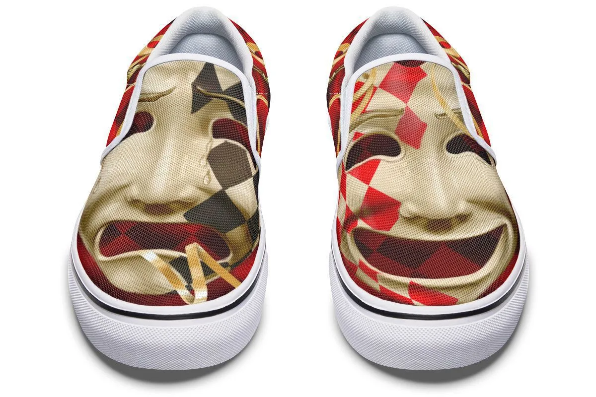 Comedy And Tragedy Slip-On Shoes