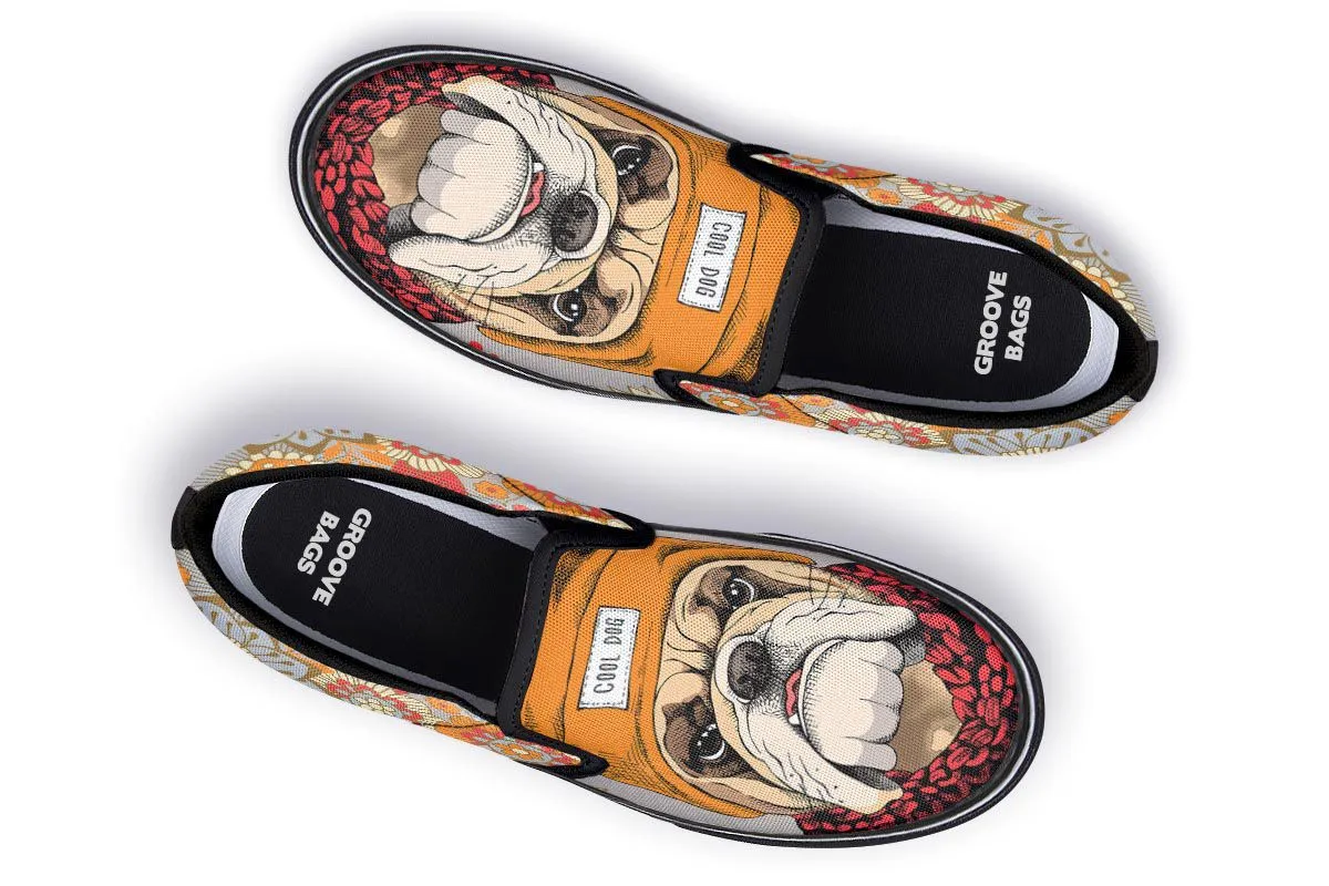 Cool Bulldog Slip-On Shoes