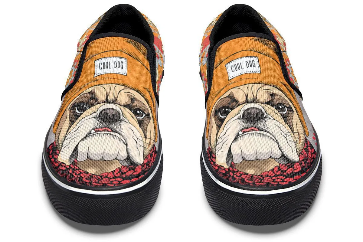 Cool Bulldog Slip-On Shoes