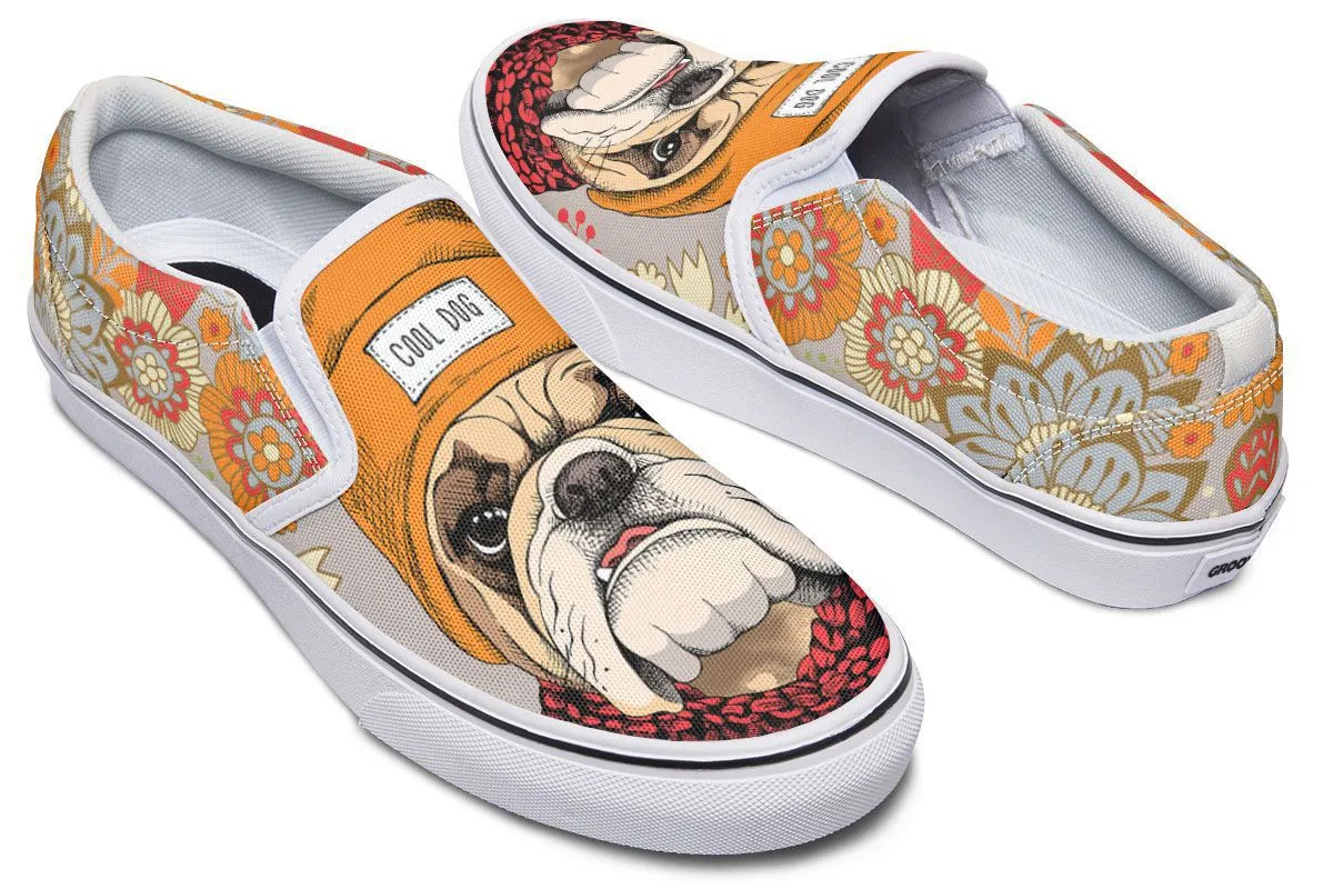 Cool Bulldog Slip-On Shoes