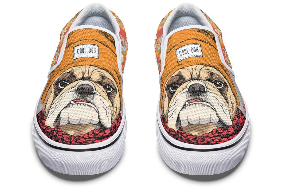 Cool Bulldog Slip-On Shoes