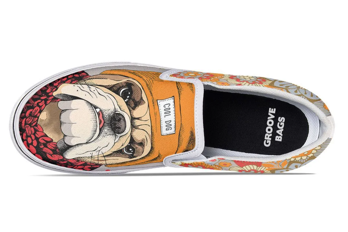 Cool Bulldog Slip-On Shoes