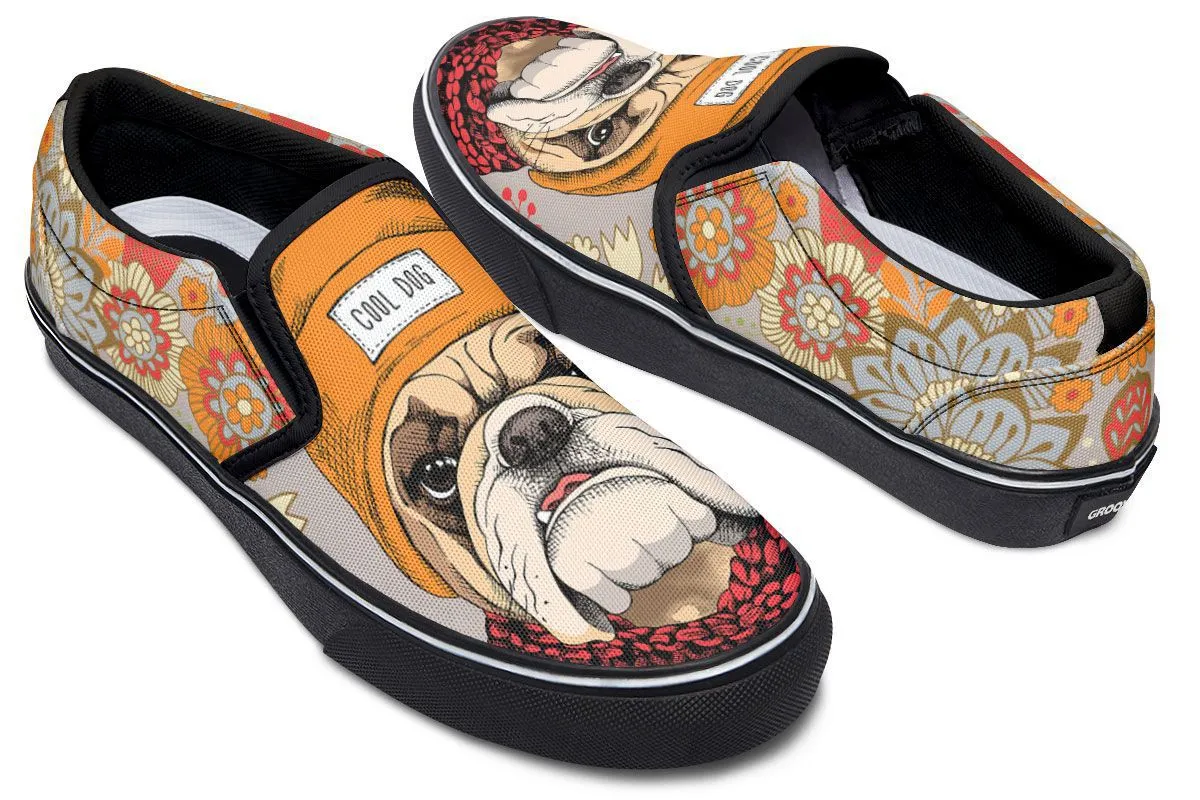 Cool Bulldog Slip-On Shoes