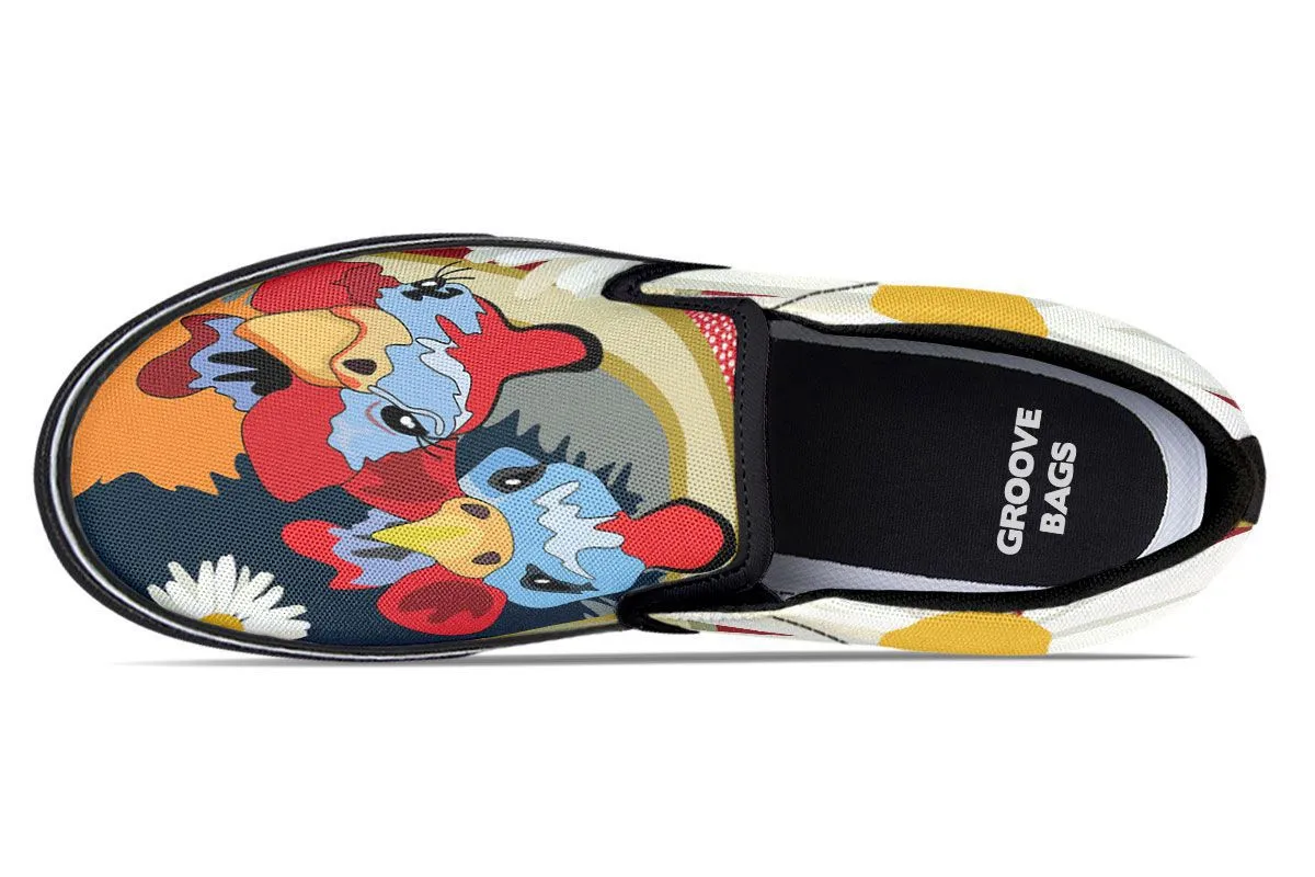 Couple Ol Chickens Slip-On Shoes