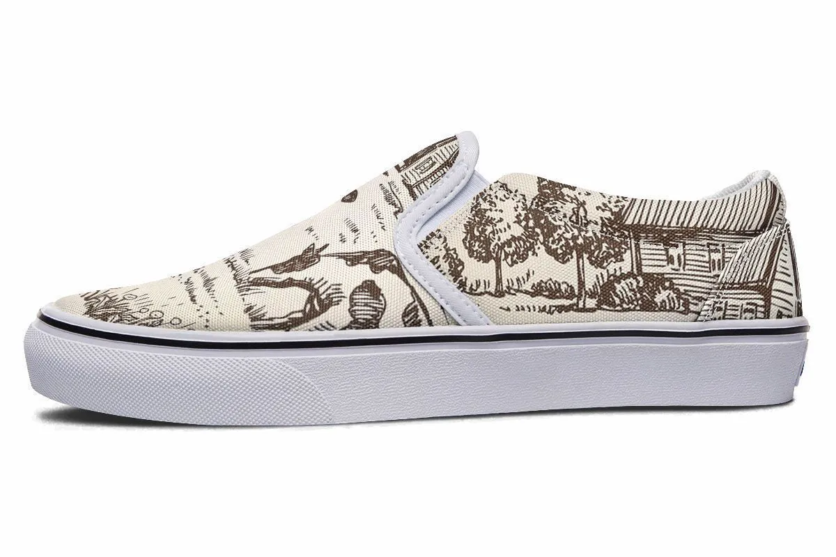 Cow Farm Slip-On Shoes