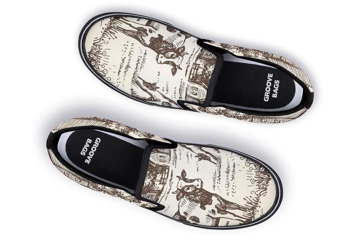 Cow Farm Slip-On Shoes
