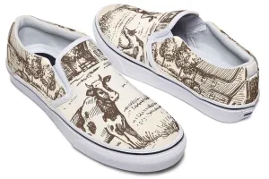 Cow Farm Slip-On Shoes