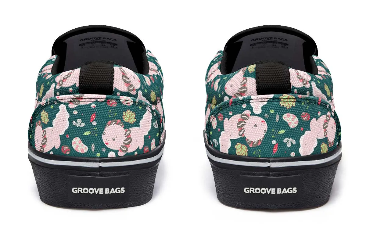 Cute Axolotl Pattern Slip-On Shoes