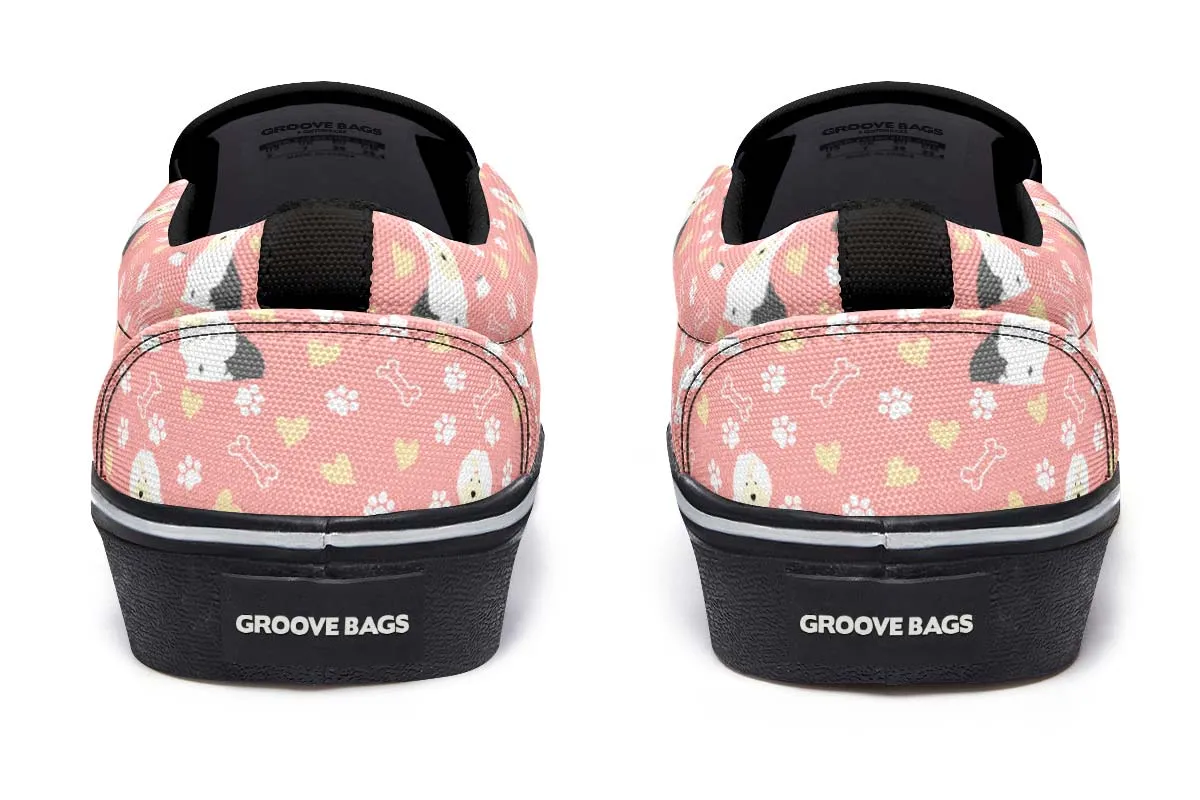 Cute Old English Sheepdog Slip-On Shoes