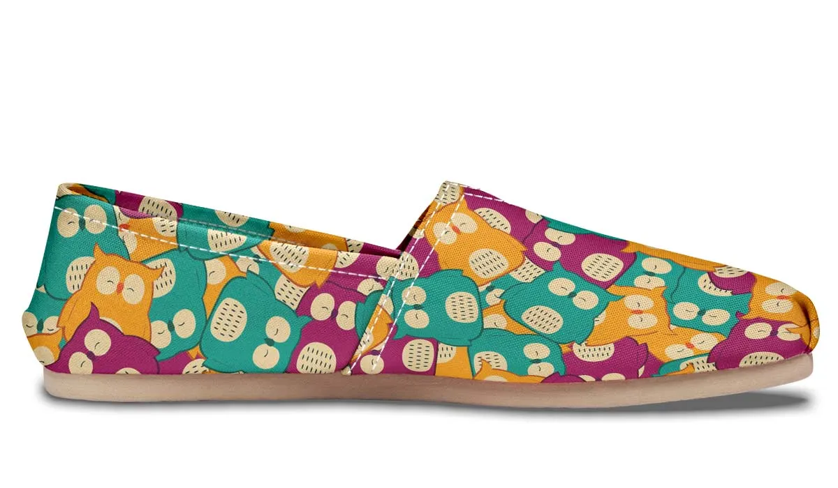 Cute Owl Pattern Casual Shoes