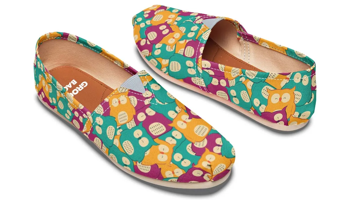 Cute Owl Pattern Casual Shoes