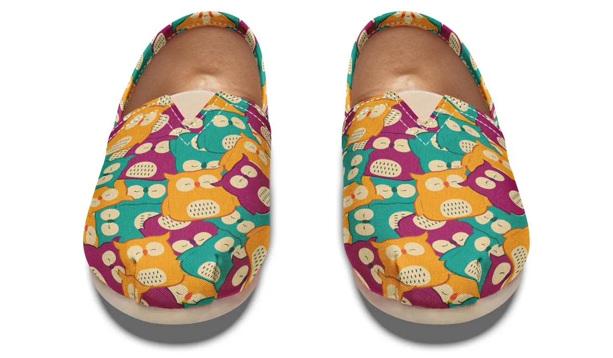 Cute Owl Pattern Casual Shoes