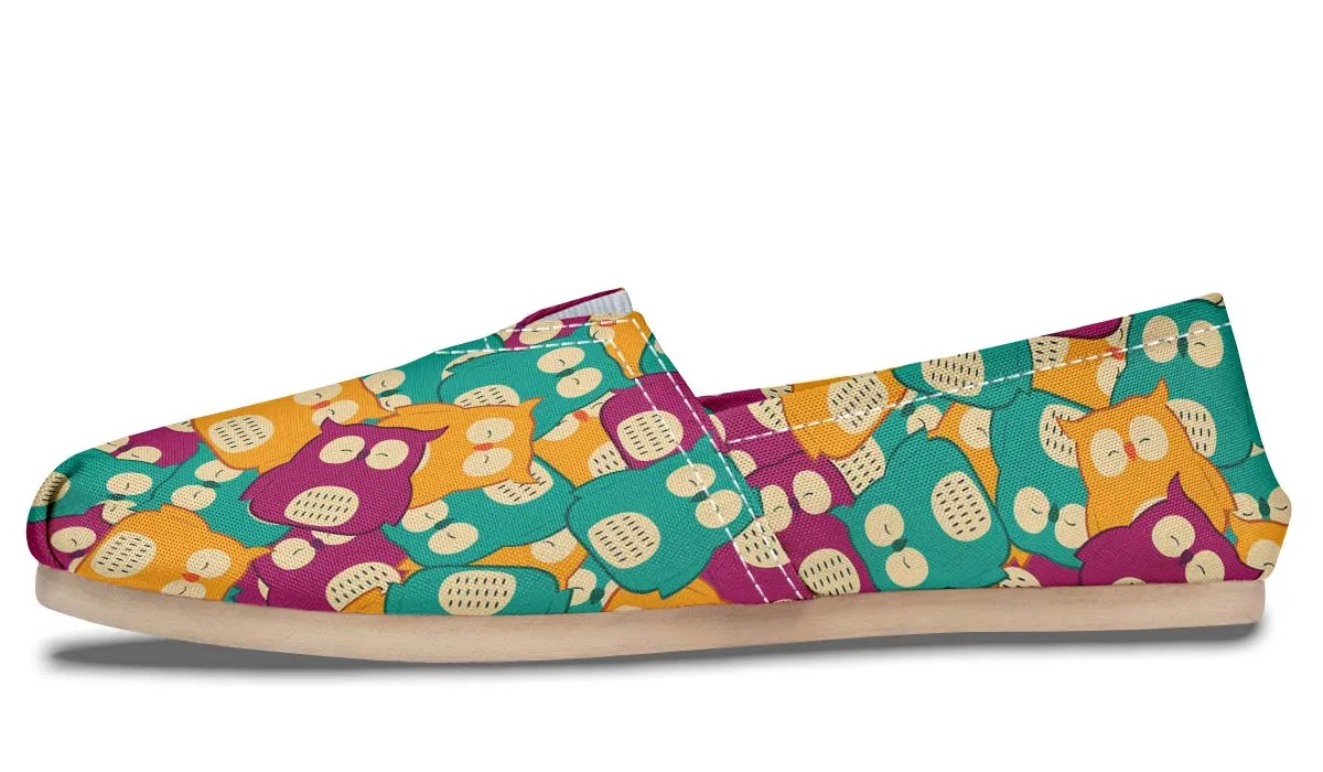 Cute Owl Pattern Casual Shoes