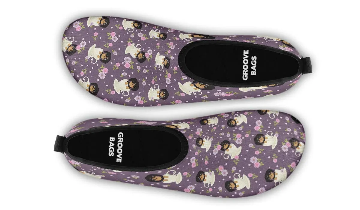 Dachshund Cup Of Tea Aqua Barefoot Shoes