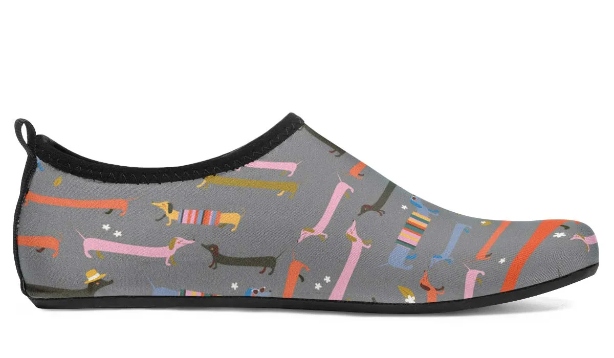 Dachshund Pals Aqua Barefoot Shoes
