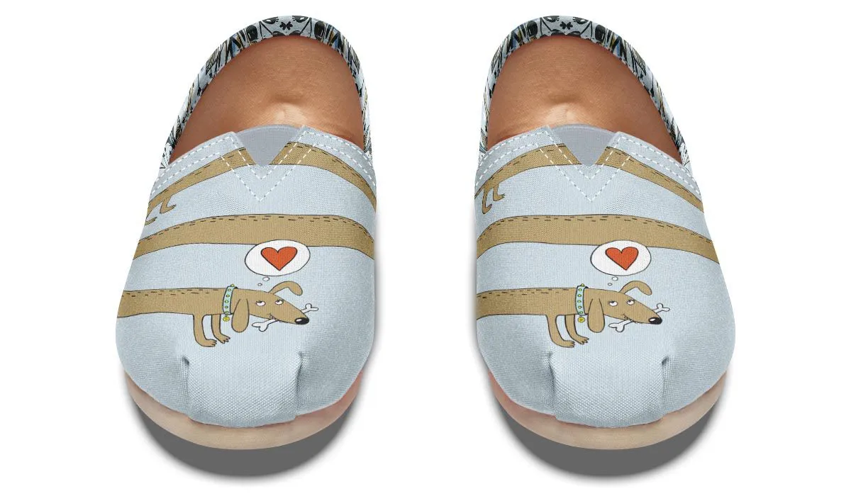 Dachshund Thoughts Casual Shoes