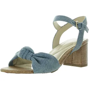 Danica 2 Womens Buckle Denim Slingback Sandals