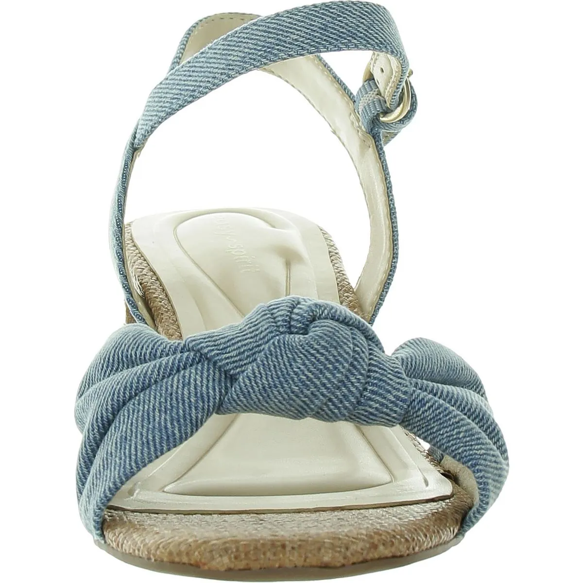 Danica 2 Womens Buckle Denim Slingback Sandals