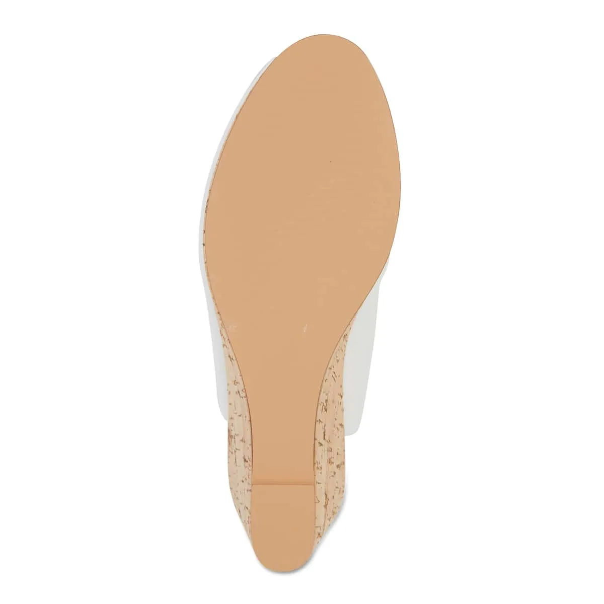 Davina Heel in White Leather